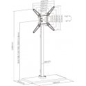 Mozi Monolith -lattiajalusta 23"-55" näytöille, valkoinen Mozi Monolith -lattiajalusta 23"-55" näytöille, valkoinen