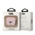 Headphones Karl Lagerfeld Case Karl Lagerfeld KLA3RUNIKP Apple AirPods 3 cover pink silicone Karl Head 3D