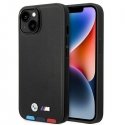 Case BMW BMHMP14M22PTDK iPhone 14 Plus 6.7 inch Black / Black Leather Seal Tri-color Journal Safe
