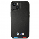 Case BMW BMHMP14M22PTDK iPhone 14 Plus 6.7 inch Black / Black Leather Seal Tri-color Journal Safe