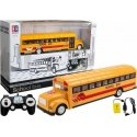 Lean Cars Geltonas RC nuotoliniu būdu valdomas mokyklinis autobusas