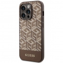 Guess GUHMP14XHGCFSEW iPhone 14 Pro Max 6.7" brown|brown hard case GCube Stripes MagSafe Guess GUHMP14XHGCFSEW iPhone 14 Pro Max 6.7" brown|brown hard case GCube Stripes MagSafe