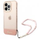 Guess dėklas skirtas iPhone 14 Pro 6,1" GUHCP14LHGCOHP rožinė hardcase Translucent Pearl Strap Guess dėklas skirtas iPhone 14 Pro 6,1" GUHCP14LHGCOHP rožinė hardcase Translucent Pearl Strap