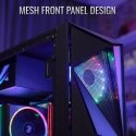 Aerocool Glider Tempered Glass Juoda Aerocool Glider Tempered Glass Juoda