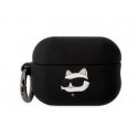 Karl Lagerfeld Case Karl Lagerfeld KLAP2RUNCHK Apple AirPods Pro 2 cover black/black silicone Choupette Head 3D