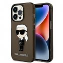 Karl Lagerfeld dėklas, skirtas iPhone 14 Pro 6,1" KLHCP14LHNIKTCK juodas hardcase Ikonik Karl Lagerfeld