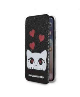 Case Karl Lagerfeld Book iPhone X KLFLBKPXVDCBK black Valentine