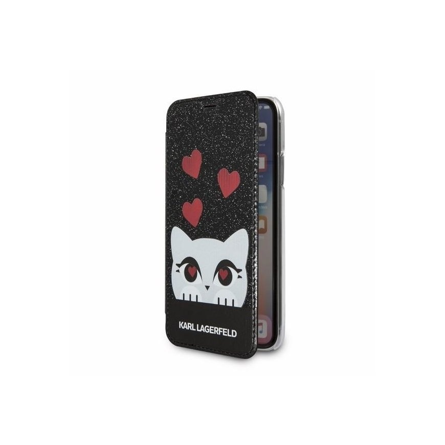 Dėklas Karl Lagerfeld Book iPhone X KLFLBKPXVDCBK juoda Valentine