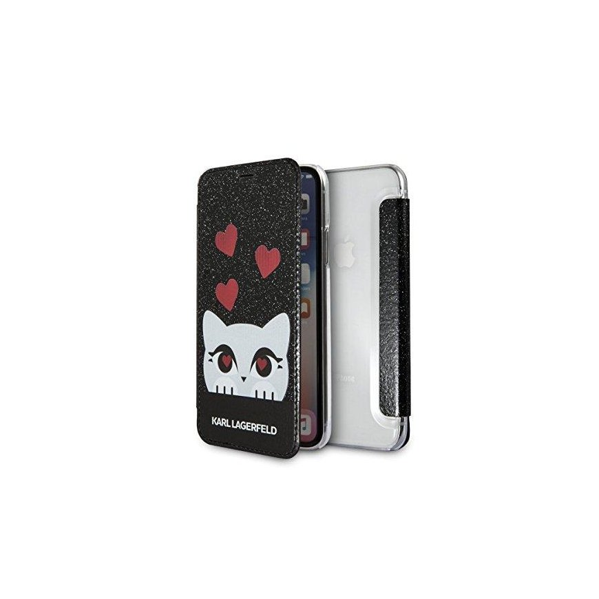 Case Karl Lagerfeld Book iPhone X KLFLBKPXVDCBK black Valentine – 2
