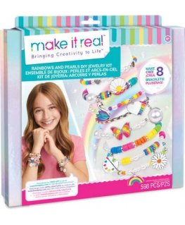Make it Real Rainbows & Pearls Bracelet Craft Set