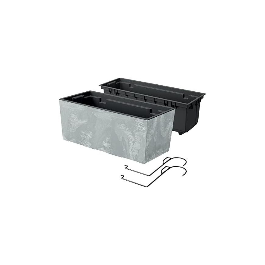 Prosperplast div class"int_ce_html"Pot with hooks Urbi Case Beton Effect DUC400EW concrete/div – 4