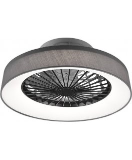 Trio Farsund LED fan light 47 cm, 30 W, gray
