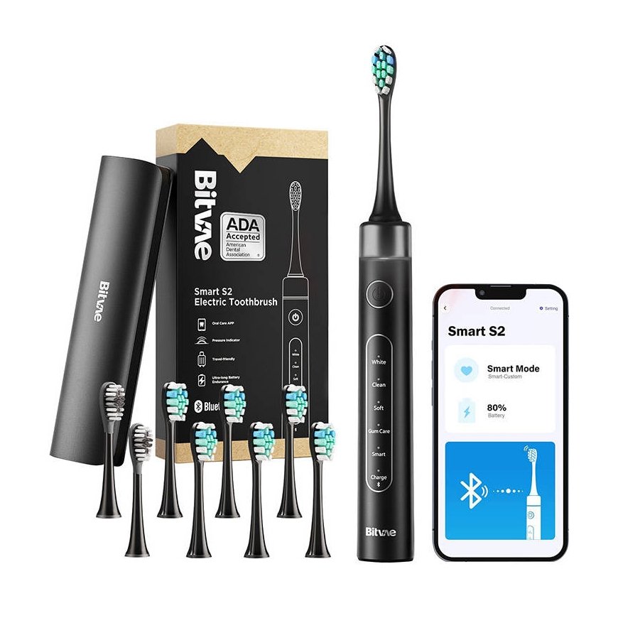 Bitvae Sonic toothbrush with app, tips