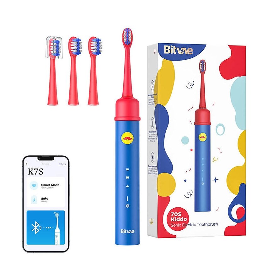 Sonic toothbrush with app for kids, tips set Bitvae BVK7S (blue)
