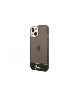 Guess Case for iPhone 14 Pro 6.1" GUHCP14LHGCOK Black Hard Case Transparent