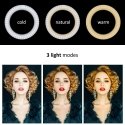 Ring LED lamp Maclean with stand, 1.1 m, 10 Ring LED lamp Maclean with stand, 1.1 m, 10