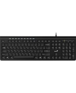 Keyboard and mouse Genius Slimstar 230, keyboard US, multimedialny, slim rodzaj with cable (USB), black