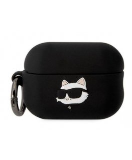 Karl Lagerfeld Case Karl Lagerfeld KLA3RUNCHK Apple AirPods 3 cover black/black silicone Choupette Head 3D