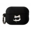 Karl Lagerfeld Case Karl Lagerfeld KLA3RUNCHK Apple AirPods 3 cover black/black silicone Choupette Head 3D