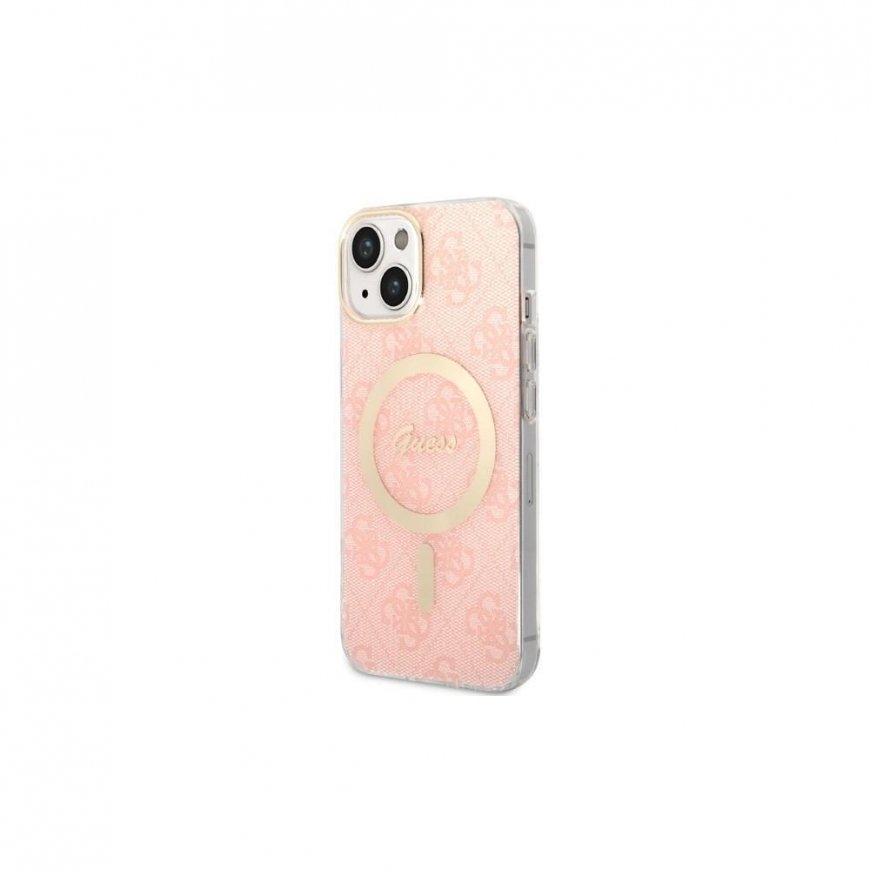 Guess set Case + Charger iPhone 14 6.1" GUBPP14LH4EACSP pink BP Magsafe case + charger 4G – 2