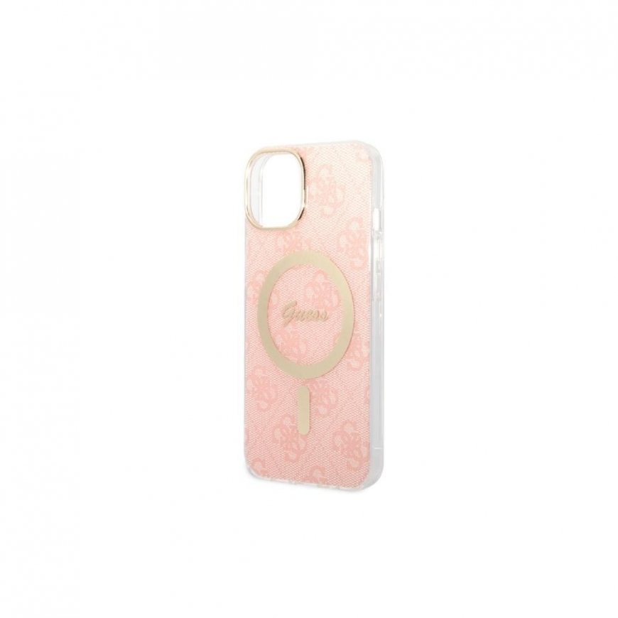 Guess set Case + Charger iPhone 14 6.1" GUBPP14LH4EACSP pink BP Magsafe case + charger 4G – 3