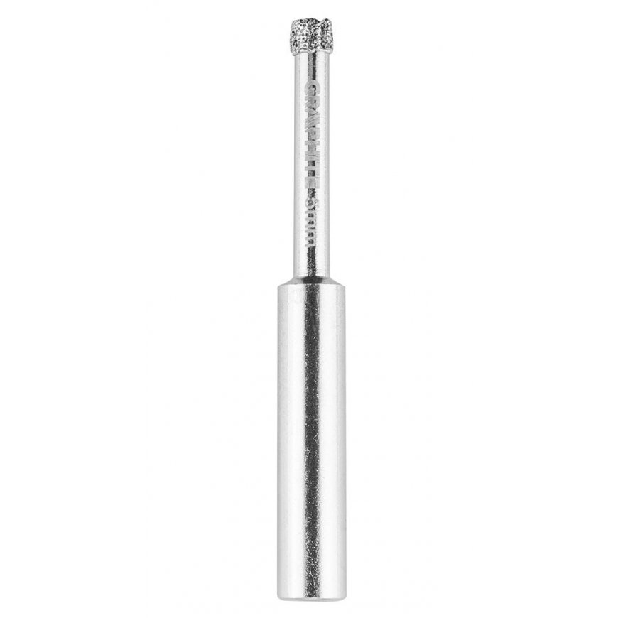 GRAPHITE Deimantiniai grąžtai 5-12 mm su kreiptuvu, 6 vnt – 5