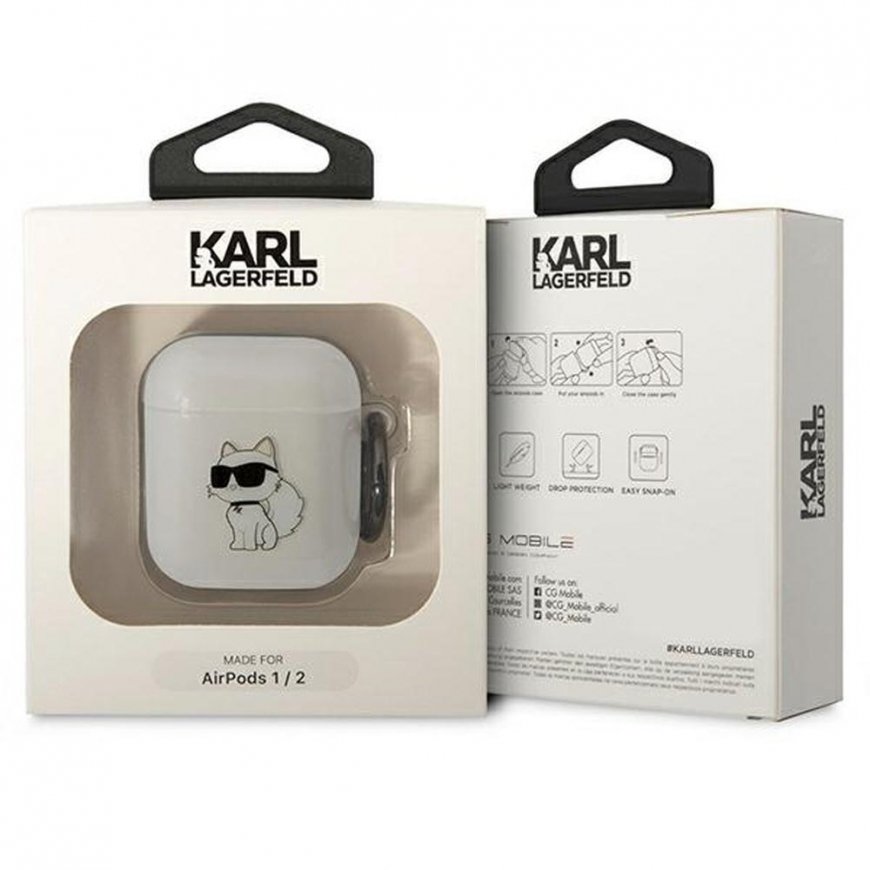 Airpods 1 / 2 KLA2HNCHTCT transparent Ikonik Choupette for Karl Lagerfeld – 3