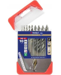 Drill Tivoli Metal drill bit set 1-10mm, "Smart Point" progressive type, 10pcs