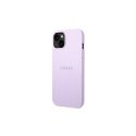 Dėklas Guess GUHCP14LPSASBPU iPhone 14 Pro 6,1" violetinė/violetinė Saffiano Strap