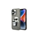 Karl Lagerfeld case for iPhone 14 Pro 6.1" KLHCP14LHNKCTGK black hardcase Glitter Karl&Choupette