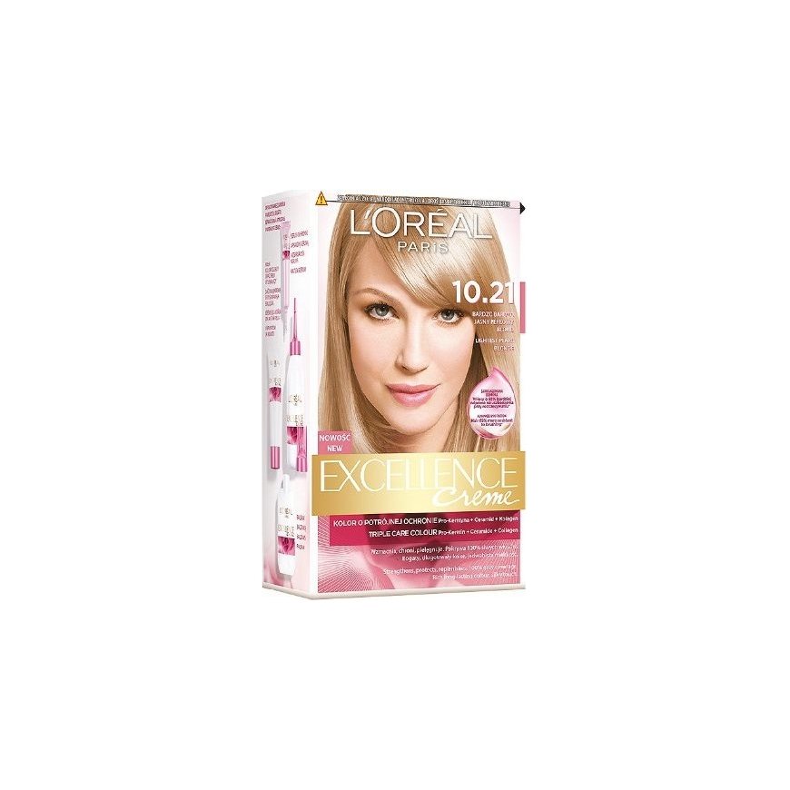 L'Oreal Paris Excellence Creme Hair Dye 10.21 Very Light Pearl Blonde (3600010022633)
