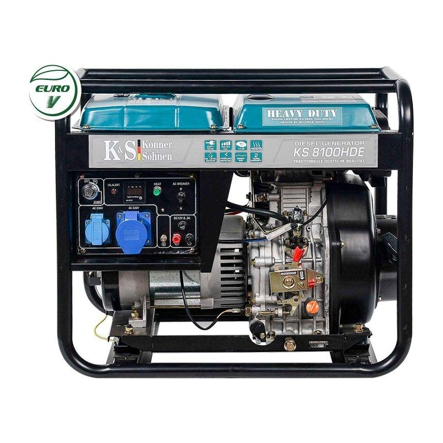 Könner & Söhnen diesel generator 6.0kW 230V KS 8100HDE (EURO V) – 2