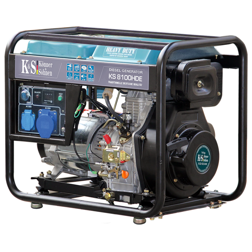 Könner & Söhnen diesel generator 6.0kW 230V KS 8100HDE (EURO V) – 3