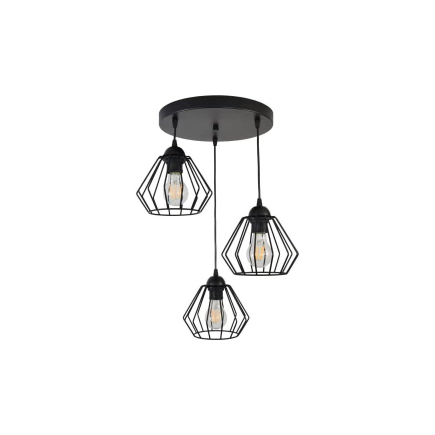 Orno WAYA pakabinamas šviestuvas, galia maks. 3x60W, E27, juoda – 2