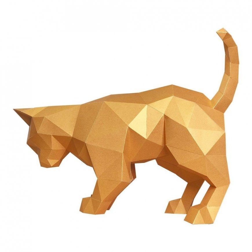 Beldizart WIZARDI 3D popieriniai amatų modeliai Ginger cat PP-2KOT-GIN – 3