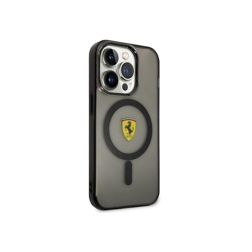 Case Ferrari case for iPhone 14 Pro 6.1" FEHMP14LURKK black hardcase Magsafe Translucent – 4
