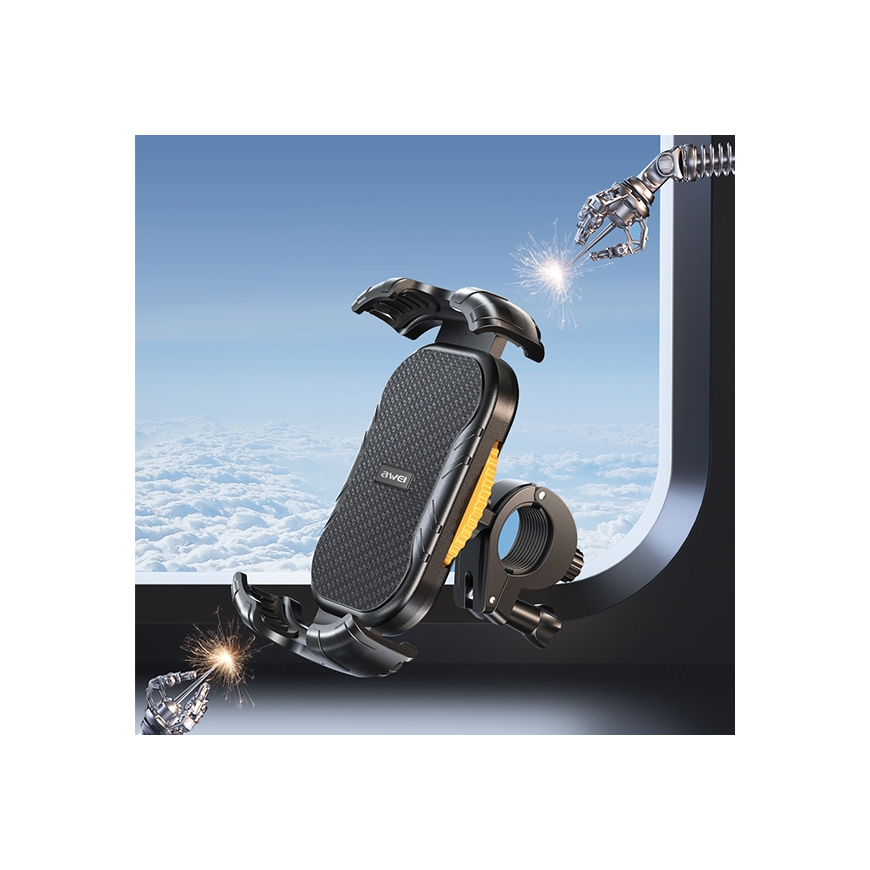 AWEI uchwyt rowerowy X29 4,7"-6,7" do ramy juoda|juodas – 5