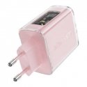 Wall charger Acefast A45, 2x USB-C, 1xUSB-A, 65W PD (pink) Wall charger Acefast A45, 2x USB-C, 1xUSB-A, 65W PD (pink)