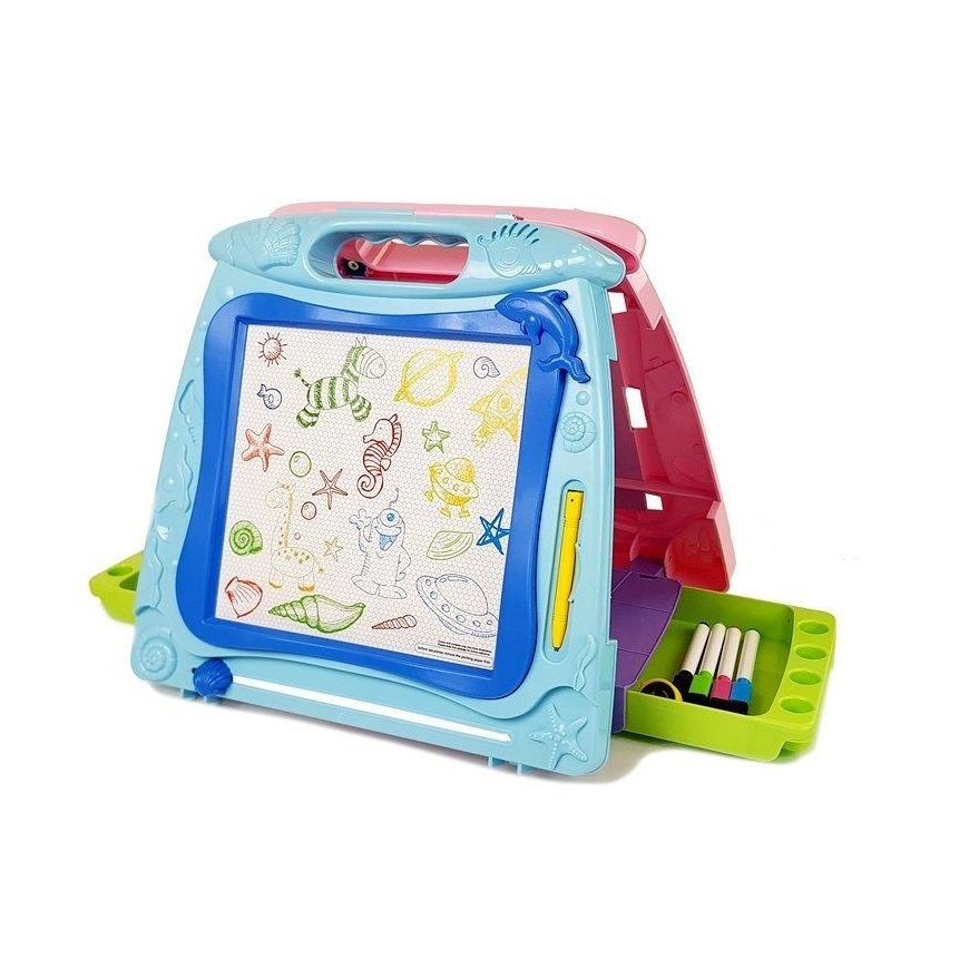 Leantoys Lean Cars Dvipusė piešimo lenta. Žymekliai. Magnetai – 4