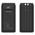 Powerbank Awei PowerBank P169K 20000mAh 22.5W black/black screen + PD/Lightning cables