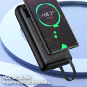 Powerbank Awei PowerBank P169K 20000mAh 22.5W black/black screen + PD/Lightning cables
