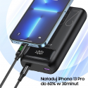 Powerbank Awei PowerBank P169K 20000mAh 22.5W black/black screen + PD/Lightning cables