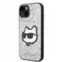 Karl Lagerfeld Case for iPhone 14 Plus 6.7" KLHCP14MG2CPS Silver Hard Case Glitter Choupette Patch Karl Lagerfeld Case for iPhone 14 Plus 6.7" KLHCP14MG2CPS Silver Hard Case Glitter Choupette Patch