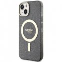 Guess case for iPhone 14 Plus 6.7" GUHMP14MHCMCGK black hard case Magsafe IML Glitter Gold Guess case for iPhone 14 Plus 6.7" GUHMP14MHCMCGK black hard case Magsafe IML Glitter Gold