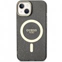 Guess dėklas skirtas iPhone 14 Plus 6,7" GUHMP14MHCMCGK juodas kietas dėklas Magsafe IML Glitter Gold Guess dėklas skirtas iPhone 14 Plus 6,7" GUHMP14MHCMCGK juodas kietas dėklas Magsafe IML Glitter Gold