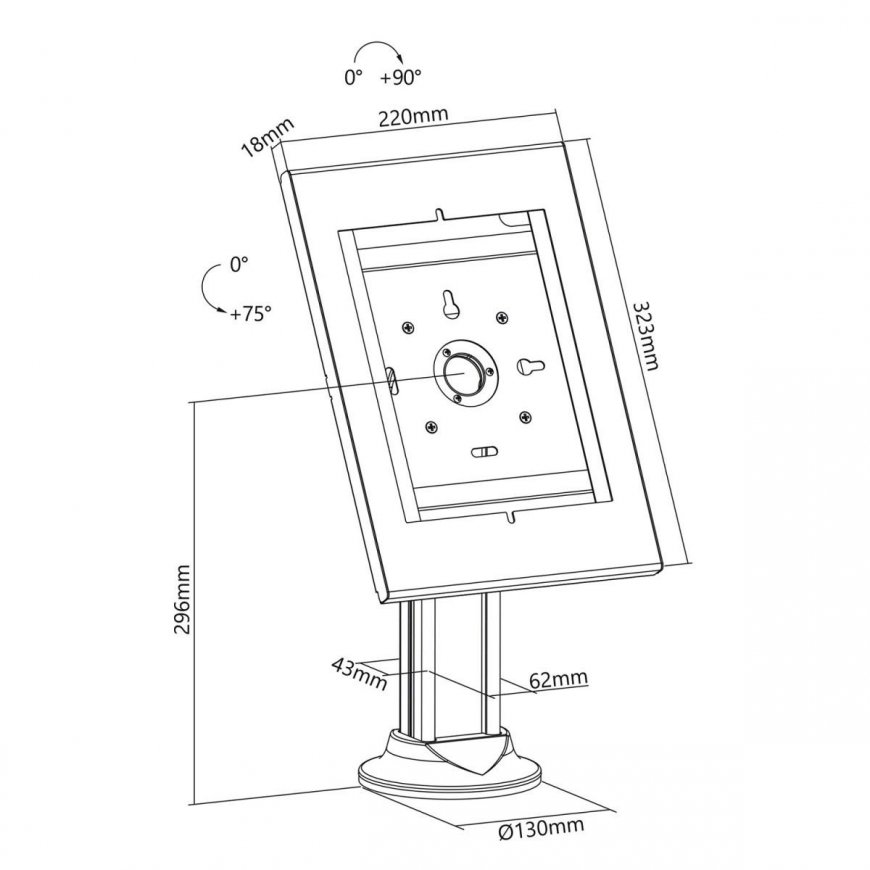 Stand - holder for Maclean tablet with lock – 5