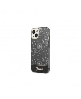 Guess dėklas iPhone 14 Plus 6,7" GUHCP14MHGBNHK juodas HC Electro Cam Paisley