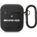 Mercedes AMG Leather Big Logo - Apple AirPods case, black Mercedes AMG Leather Big Logo - Apple AirPods case, black