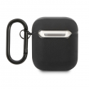 Mercedes "AMG Leather Big Logo" - "Apple AirPods" dėklas, juodos spalvos