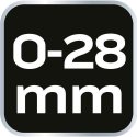 Neo reguliuojamas švediškas veržliaraktis 28 x 155 mm plieninė rankena (03-023)